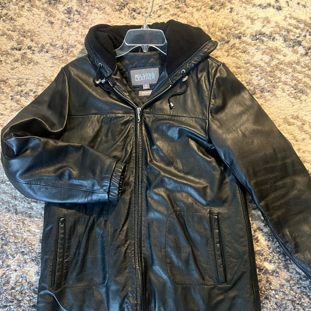 Classic black genuine leather jacket by Wilson Leather